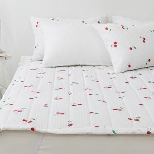 [샤이닝홈]더블리 샤인체리 시어서커 밴딩 침대패드 Q