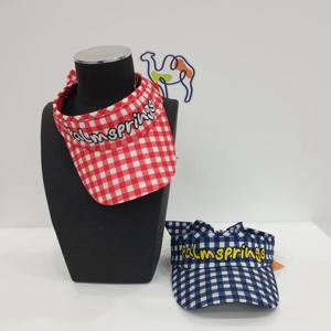 [팜스프링스]체크 스마일 밴딩 선캡 골프모자 shtls0444_DG