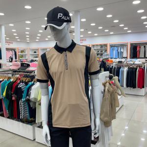 [팜스프링스]프린트 에리 절개 티셔츠 stsm222176_DG