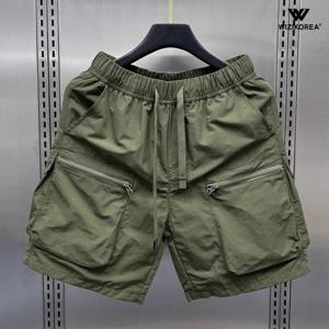 남성 경량 카고 밴딩 반바지 여름 쿨링 지퍼 빅 포켓 숏팬츠 WI232PN