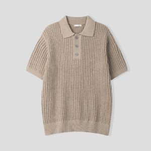 [리빌모아]남자 그레인 스카시 카라넥 반팔 니트티 AS-KNH-Q003-