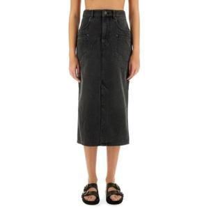 이자벨마랑 데님 스커트 JU0329FA BLACK