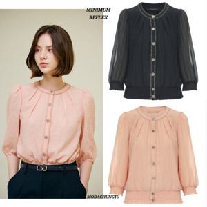 [미니멈]MD 트위드 라인 시스루 블라우스 MD MYBAWB5180_CJ