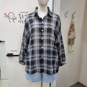 [반에이크]반에이크김천모다 하인긱체크블라우스VB48BLQ309Z_KG