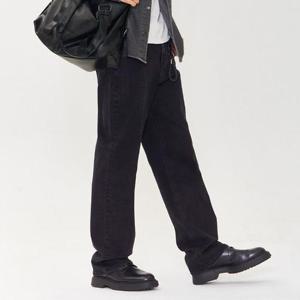 체이스컬트 동백01 블랙 와이드 데님 팬츠 EERK2317B0