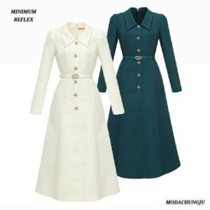 [미니멈]MD 카라 버튼 플레어 원피스 MD MYCAWO8250_CJ