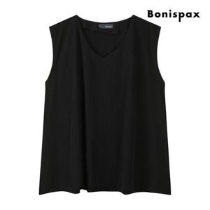 [보니스팍스(여성의류)]딥 무드 V넥 슬리브리스 블라우스 XP7SH026M0