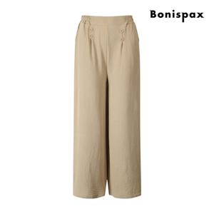 [보니스팍스(여성의류)]릴렉스 무드 버튼 와이드 밴딩 슬랙스 XP7PT016M0