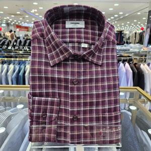 [레노마셔츠]기모 트위스얀 네트 체크 일반셔츠 RMWSGP306_JJ