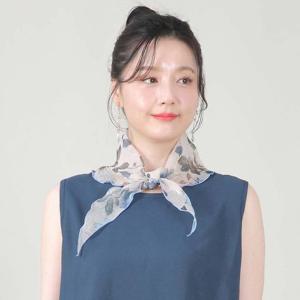 애비뉴투지 린넨 플라워 파스텔 시스루 여성 여름 쁘띠 삼각 스카프 C07561