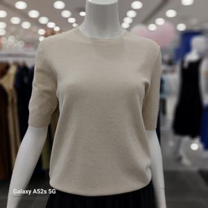 [아니베에프]A43KPO540 베이직 라운드 반팔니트_GN