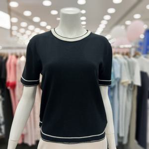 [아니베에프]A56KPO710 라운드넥 밑단포인트 니트