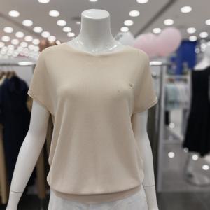 [아니베에프]A56KPO500A 라운드넥 캡소매 니트 티셔츠