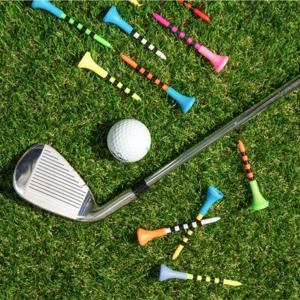 [골프 델루나]눈금 줄무늬 플라스틱 고무 골프티 꽂이(60개입)