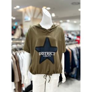 [트리아나]별 프린트 후드 반팔 티셔츠 AJ2TA50