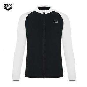 아레나 캠프 A5BM1PR08 BLK (주머니백 증정) 남성비치 레귤러핏 집업 래쉬가드 수영복