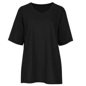 [샵앤]슬럽 면 루즈핏 V넥 반팔 티셔츠 DAI-WSH-0521-블랙