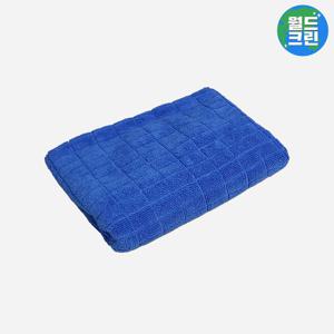 월드크린 극세사 바둑 크리너 고중량 세차 타월 40x40 블루 차량용 자동차