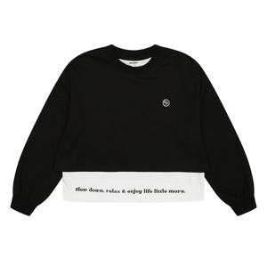 [에꼴리에][에꼴리에] 여아 레이어드 레터링 티셔츠 23C5453_BK