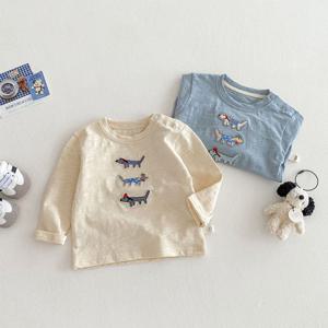 [엠케이] 멍멍패치 아동 슬라브 긴팔티셔츠 205918