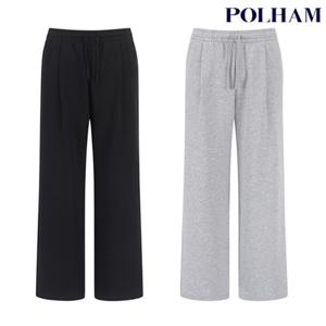 [폴햄] PHF4PT1219 남성 소프트테리 와이드 턱 팬츠