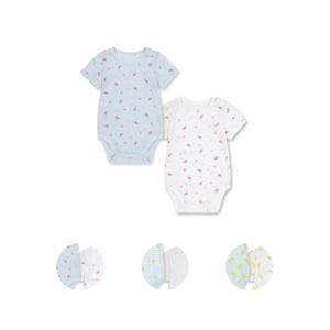 탑텐키즈 MKF5UI3305 공용 유아 코튼 메쉬 반소매 바디수트 2PACK