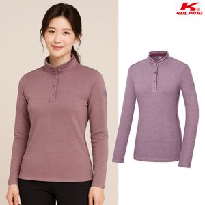 콜핑 여성 편안한 터치 보온 등산 긴팔 카라 티셔츠 KSC430ST0W