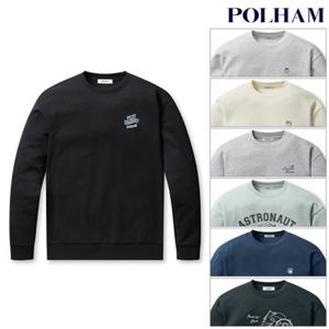 [폴햄] PHF4TR1210 남성 코숏 더블니트 테마 그래픽 맨투맨 티셔츠