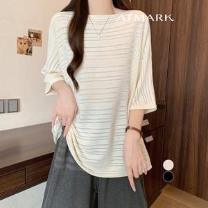 ATMARK (77까지)루즈가오리핏패턴니트_AA56KN012G