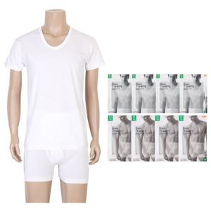 [TRY]남성 화이트 반팔런닝4매 드로즈팬티4매중택1 백색런닝팬티 면100