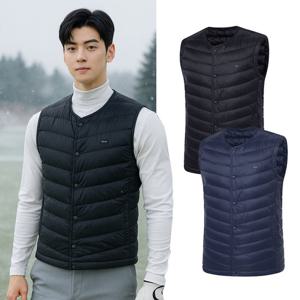 비티알 남성 겨울 웰론 단추 골프 패딩 조끼 BSC073TV0M