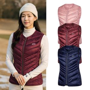 비티알 여성 겨울 웰론 보온 퀄팅 골프 경량 패딩 조끼 BSC072SV4W