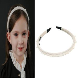 [빈] 아이보리 트위드 진주머리띠 BZ54AX03IV