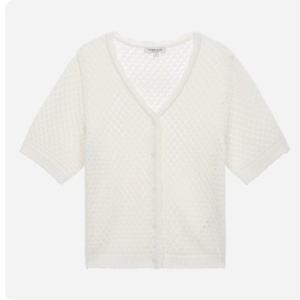 [써스데이아일랜드](T256MCD131W)크로셰 브이넥 가디건