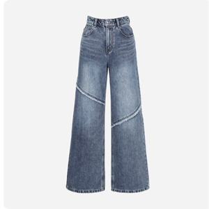 [써스데이아일랜드](T256MJE905W)언발란스 절개 데님 팬츠