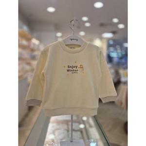 아가방 세이브존03 아가방 아이보리 제프 데이 골 벨로아 기모 맨투맨 티셔츠 AT01R751005A