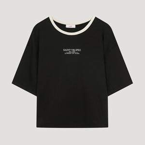 [리스트]드로우 스트링 배색 티셔츠  TSJTSO72020