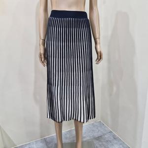 [더아이잗]더아이잗 니트 주름 배색 포인트 스커트 IM4P1SK01