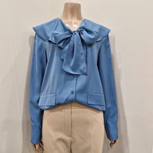 [더아이잗]더아이잗 타이 러플 칼라 블라우스 IM9P0BL51