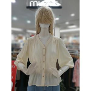 무자크 세이브존09 스모크밴딩 7부블라우스 MP7WBL10