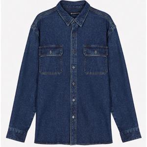 [뱅뱅]남녀공용 오버핏 청 스판 긴팔 남방 (NSLD70)