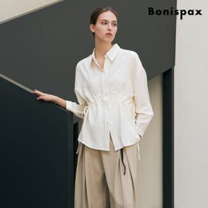 [보니스팍스(여성의류)]루즈핏 백 셔링 포인트 블라우스 (XP3BA023L0)