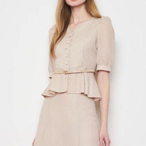 [린]MARIO린 링클 벨티드 블라우스 LGBLPE89000