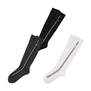 [와이드앵글] 여성 CO 스트라이프 배색 니삭스_WWU25S05