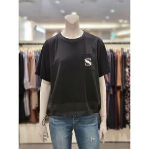 [트리아나]MARIO소고 밑단스트링 시스루반팔티셔츠AJ2TA26