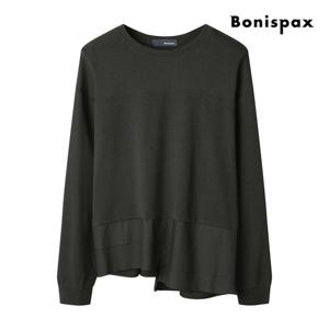 [보니스팍스(여성의류)]실키 헴라인 언밸런스 스웨트 셔츠 XP9TS008M0