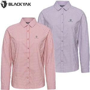 블랙야크 여성 가을 아웃도어 등산 긴팔 티셔츠 베이직 체크 셔츠2 1BYYSFU501