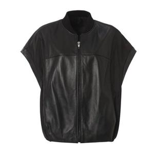 [아이잗바바] 우븐 배색 가죽 베스트 (BR9E3LT021)