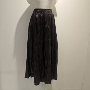 [나인스텝]주름 밴딩 레더스커트N25NK5309