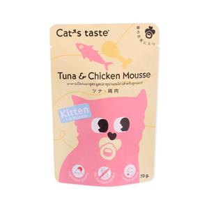 캣츠테이스트 고양이 습식 파우치 참치&치킨무스(키튼) 70g
